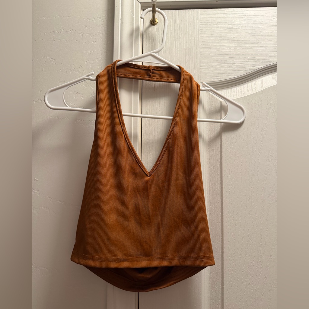Women's Brown Sleeveless Top